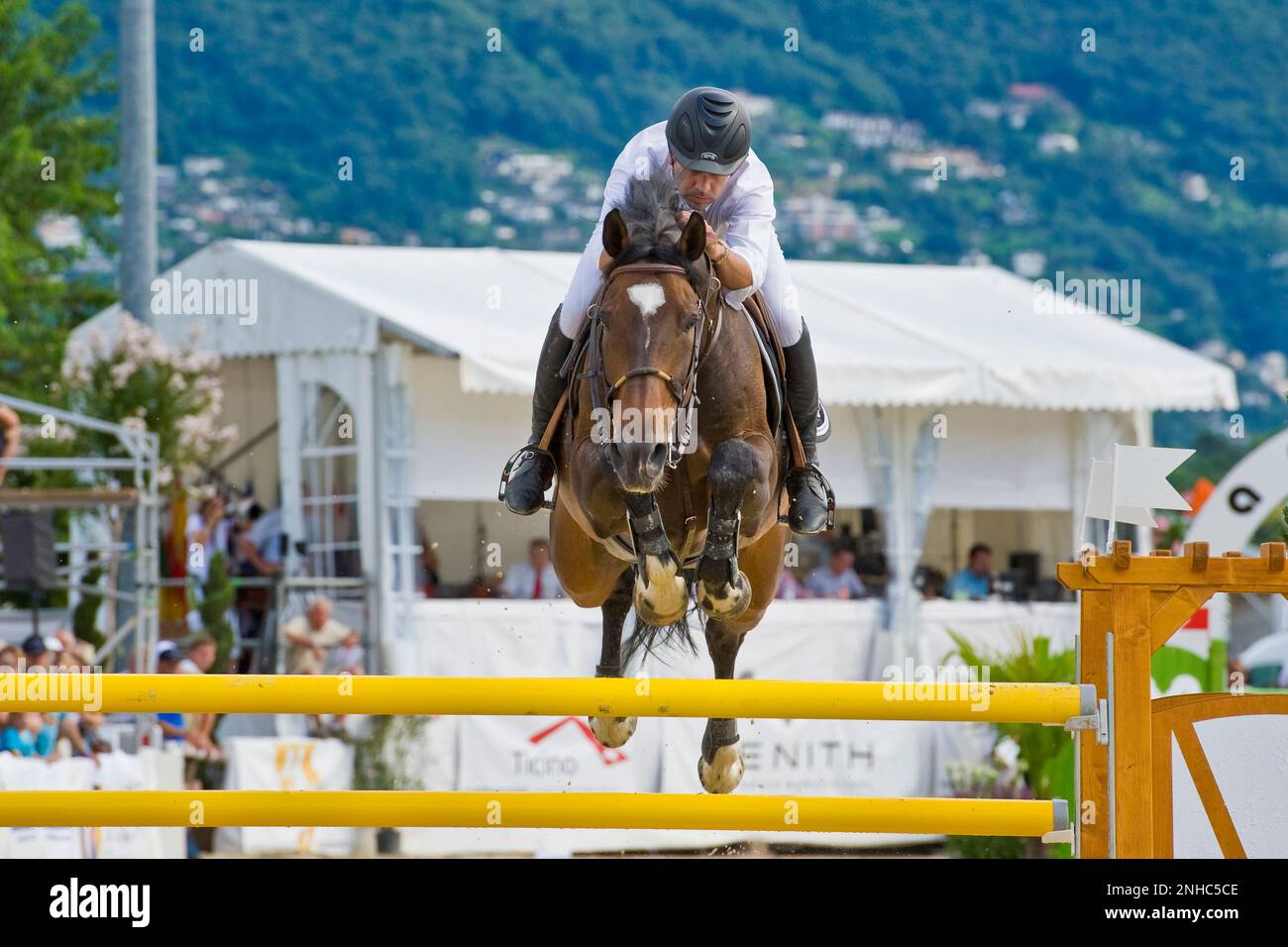 Suisse, Canton du Tessin, Ascona, Equitation Race Banque D'Images
