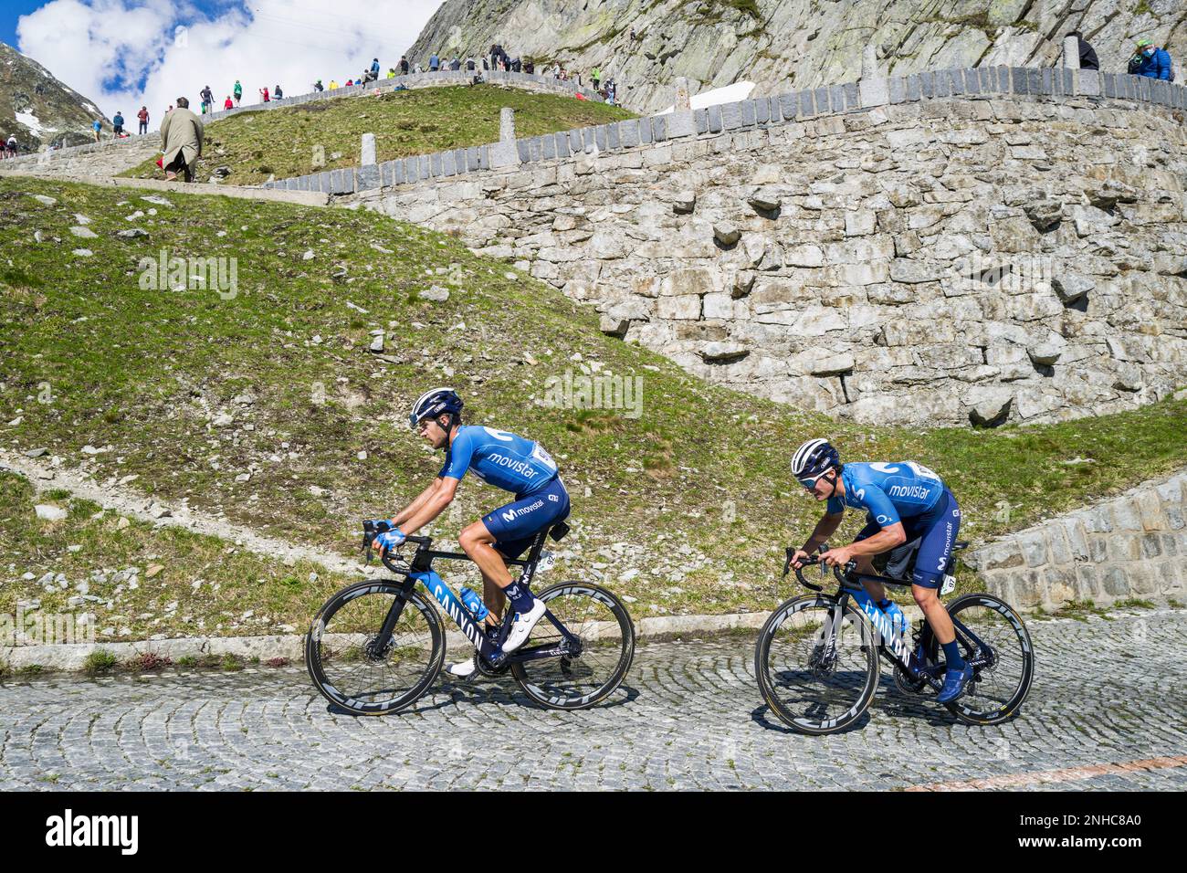 Suisse, Tour de Suisse, col de Gotthard (tremola) Banque D'Images