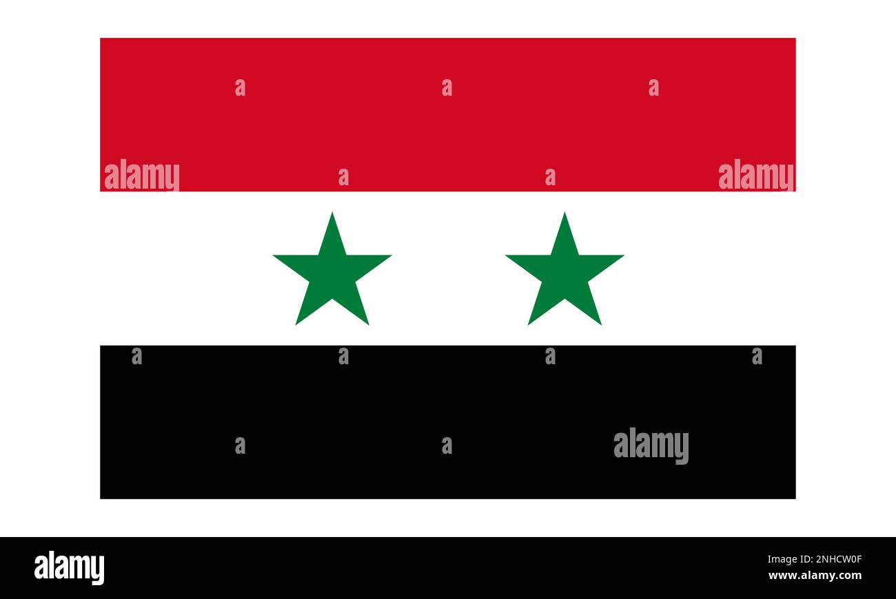 Drapeau de la Syrie. Symbole du patriotisme et de la liberté. Symbole pour la conception de site Web, le logo, l'application, l'interface utilisateur. Illustration vectorielle, EPS10 Illustration de Vecteur