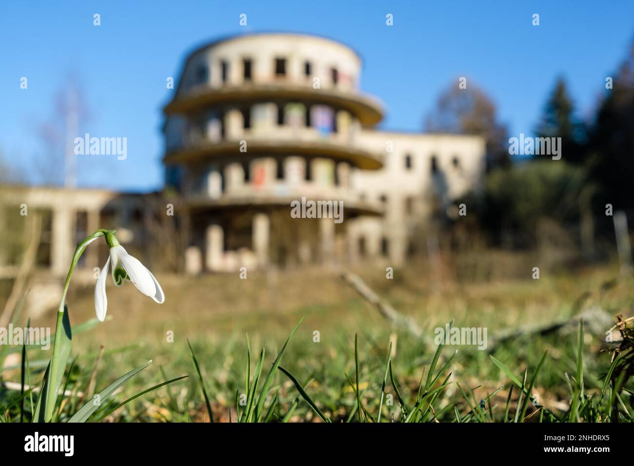 Ancien hôtel Bauhaus style Gernrode Harz Banque D'Images