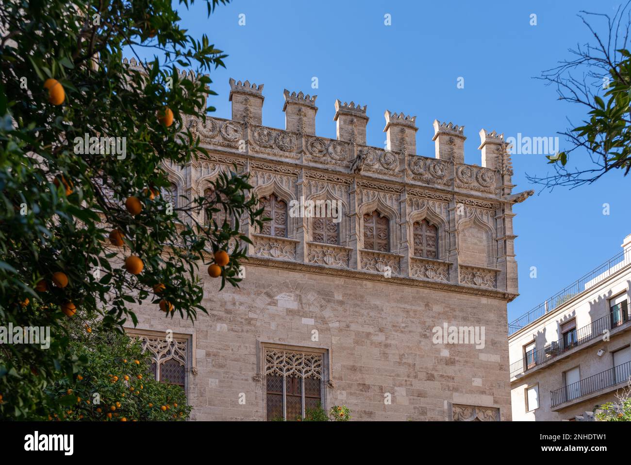 VALENCE, ESPAGNE - FÉVRIER 27 : marché de la soie à Valence, Espagne sur 27 février 2019 Banque D'Images