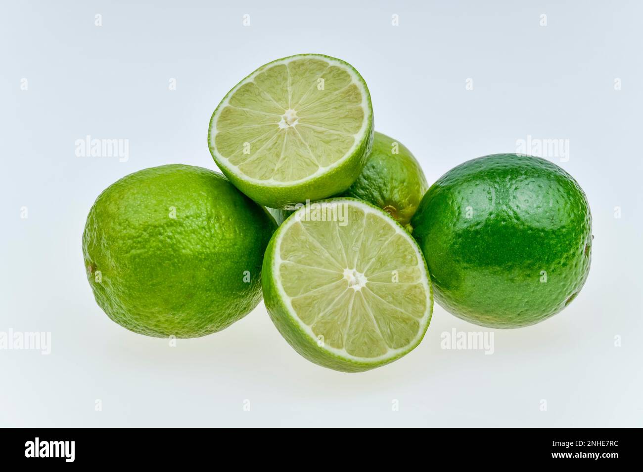 Citron vert (Citrus aurantifolia) Banque D'Images