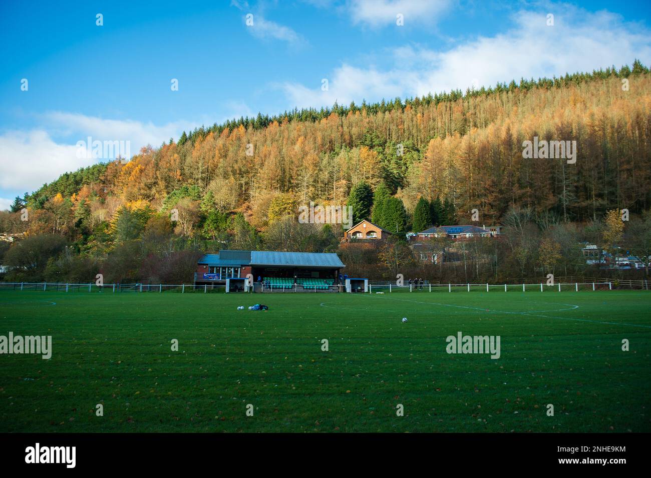 Abertillery, pays de Galles, 13 novembre 2021. Ardal Leagues South East match entre Abertillery Bluebirds et Goytre AFC. Crédit : will Cheshire Banque D'Images