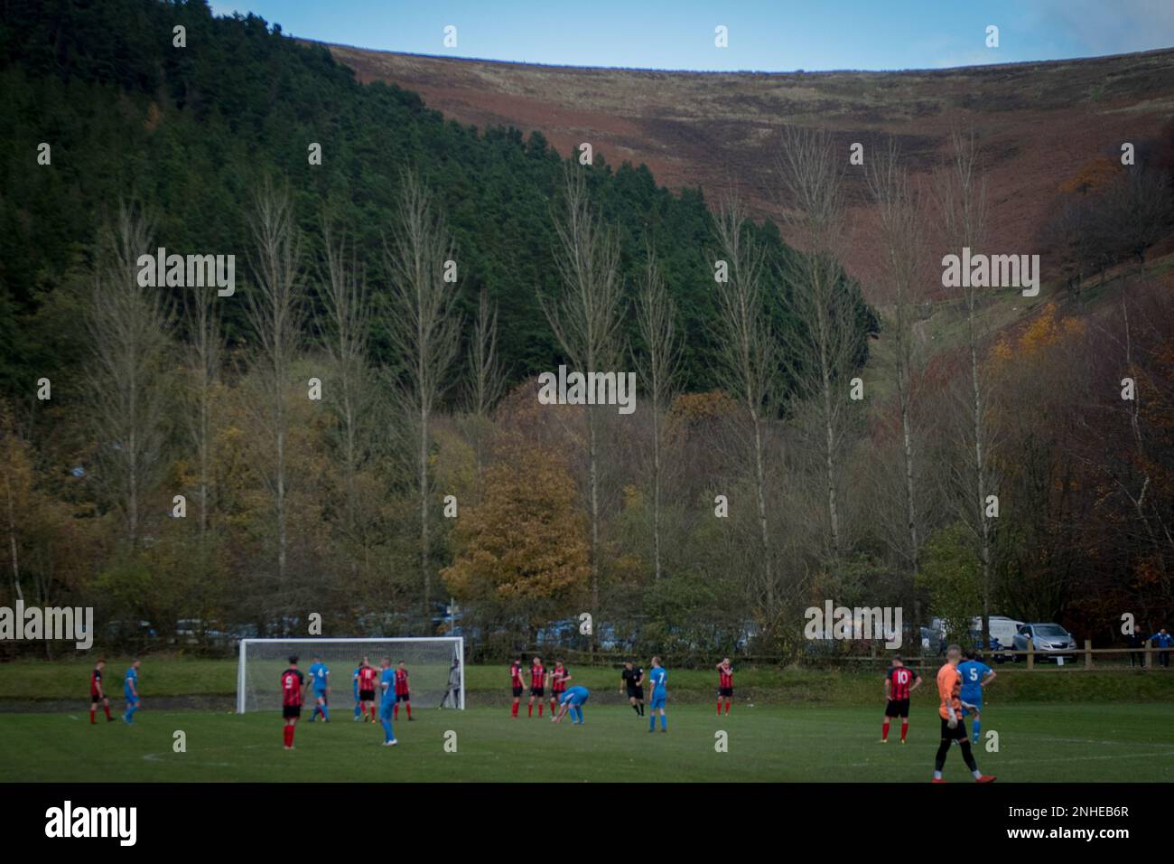 Abertillery, pays de Galles, 13 novembre 2021. Ardal Leagues South East match entre Abertillery Bluebirds et Goytre AFC. Crédit : will Cheshire Banque D'Images