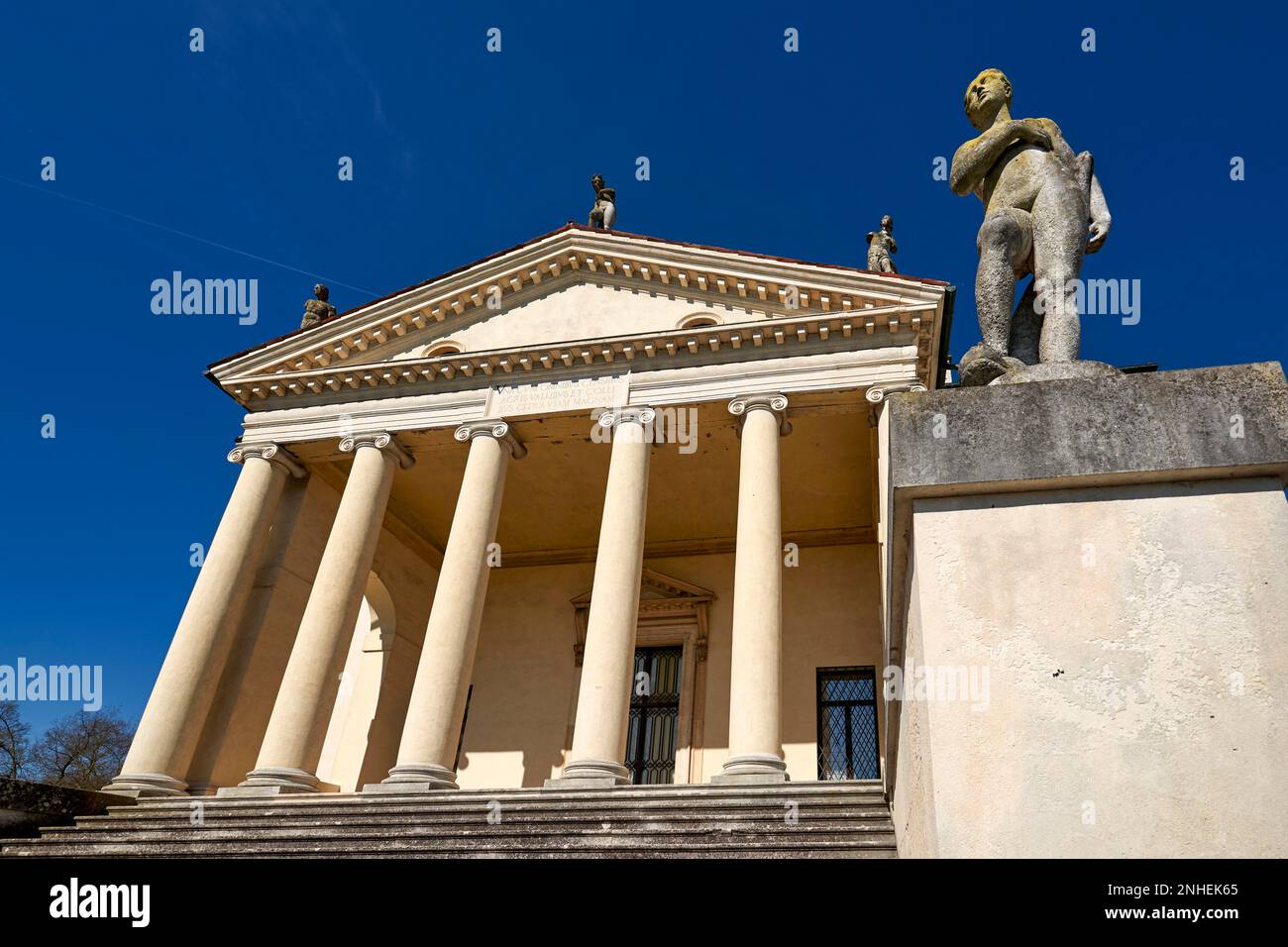 Vicenza, Vénétie, Italie. La Villa la Rotonda est une villa Renaissance située à proximité de Vicenza, dans le nord de l'Italie, et conçue par Andrea Palladio. La bonne Banque D'Images