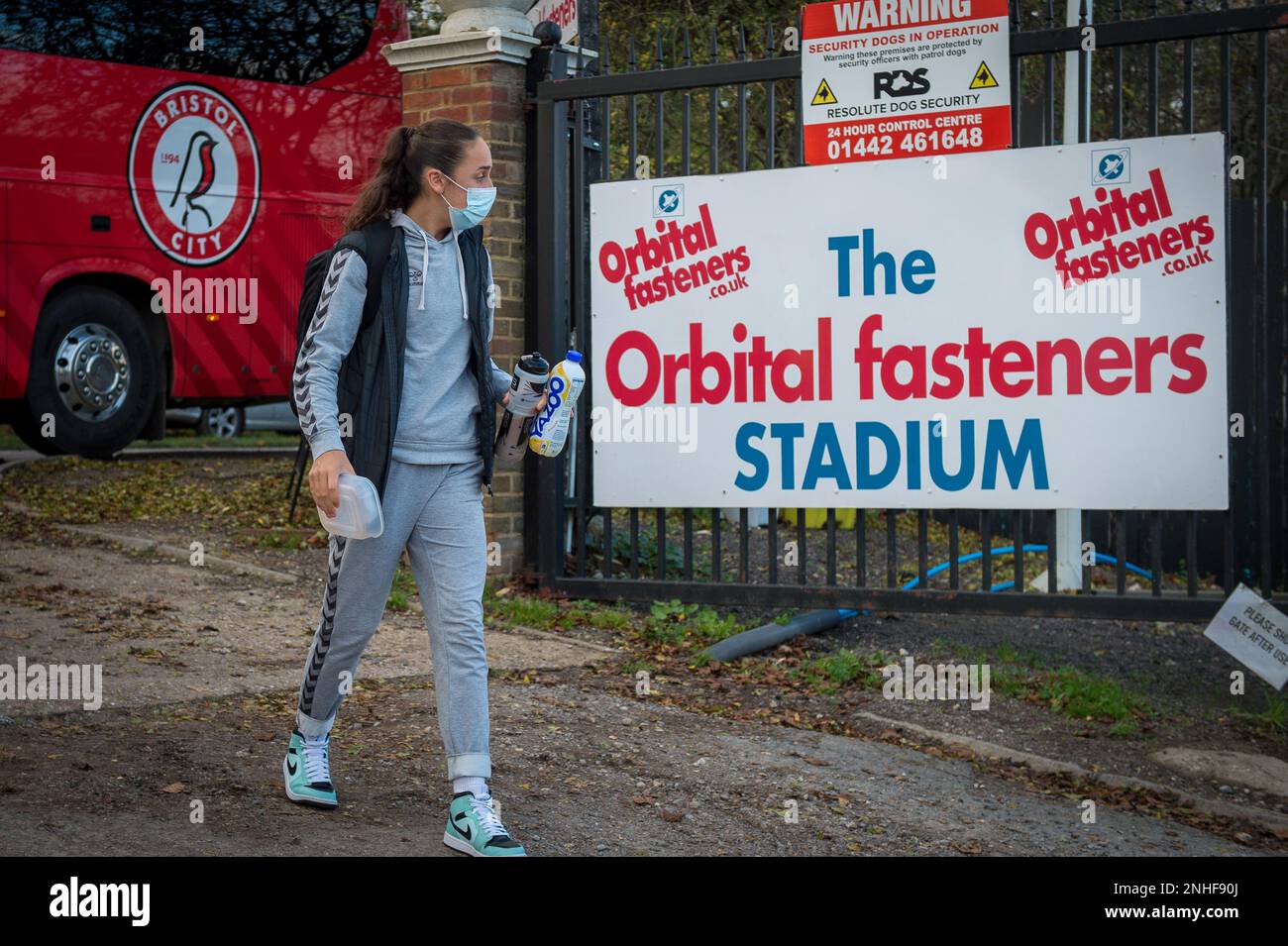 Kings Langley, Angleterre 21 novembre 2021. Match de championnat FA féminin entre Watford Women et Bristol City Women. Crédit : will Cheshire Banque D'Images