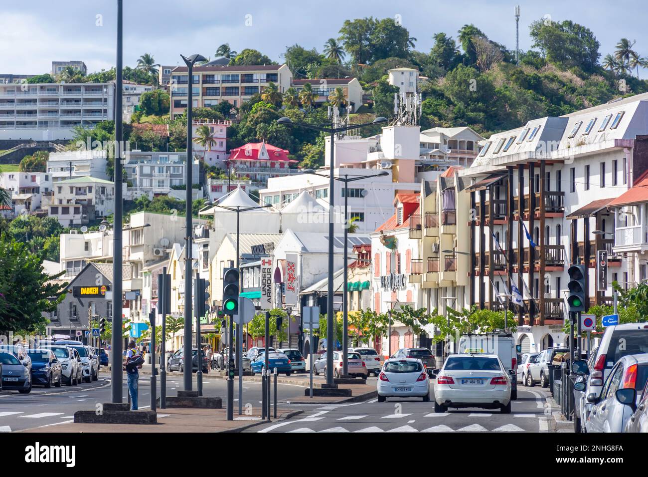 Boulevard Alfassa, fort-de-France, Martinique, Petites Antilles, Caraïbes Banque D'Images