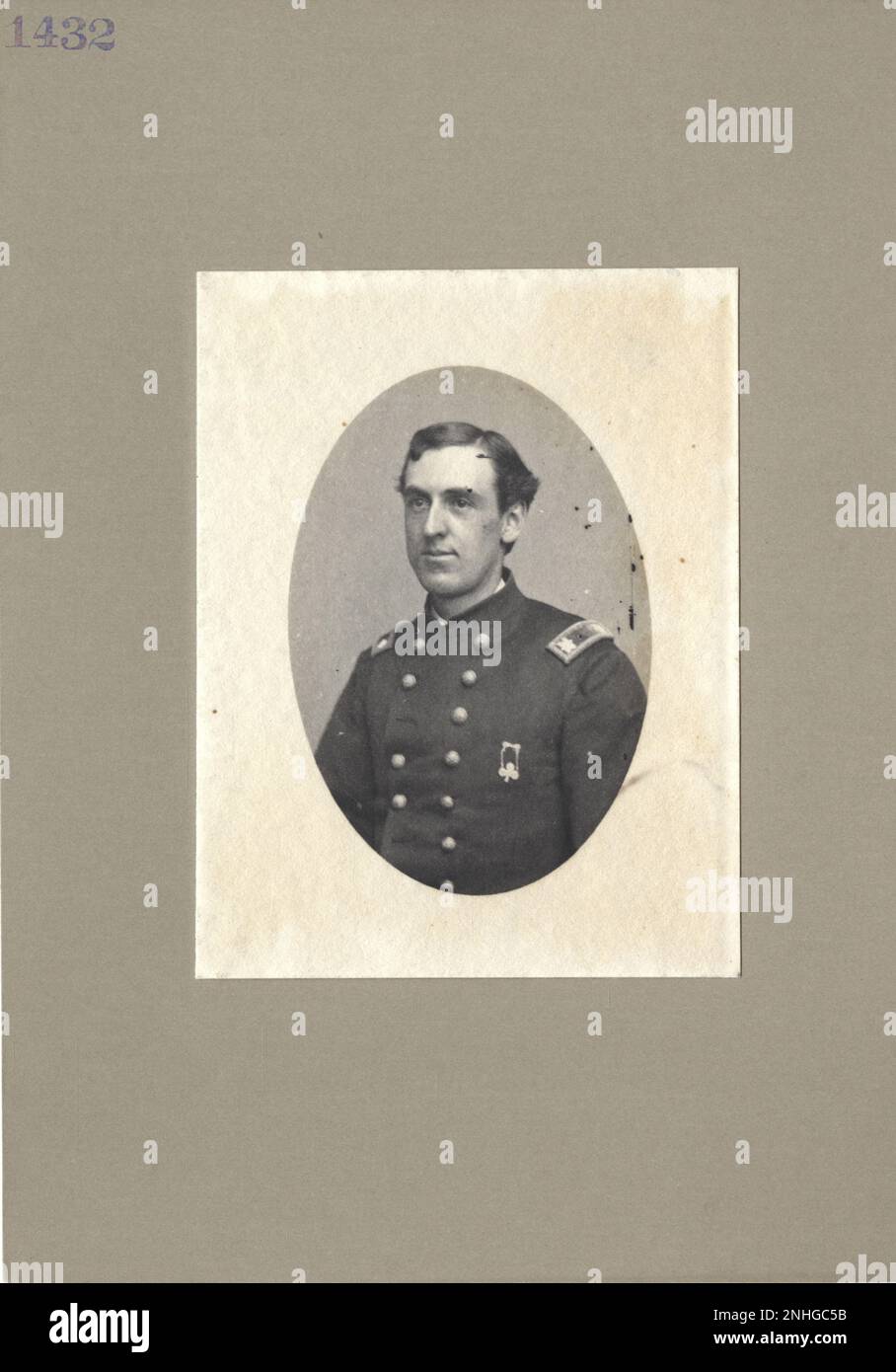 Lieut. Colonel Joseph. B Curtis, quatrième Rhode Island 19th Century Mathew Brady, Quartermaster, et d'autres photographies de la guerre civile Banque D'Images