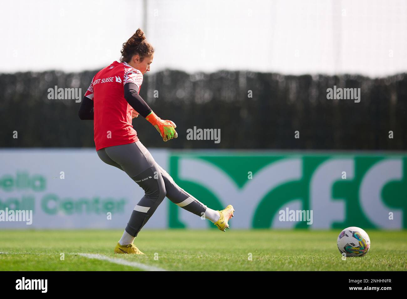 21.02.2023, Marbella, Marbella football Centre, match amical: Suisse - Pologne, Livia Peng (Fran Santiago / SPP-JP) Banque D'Images