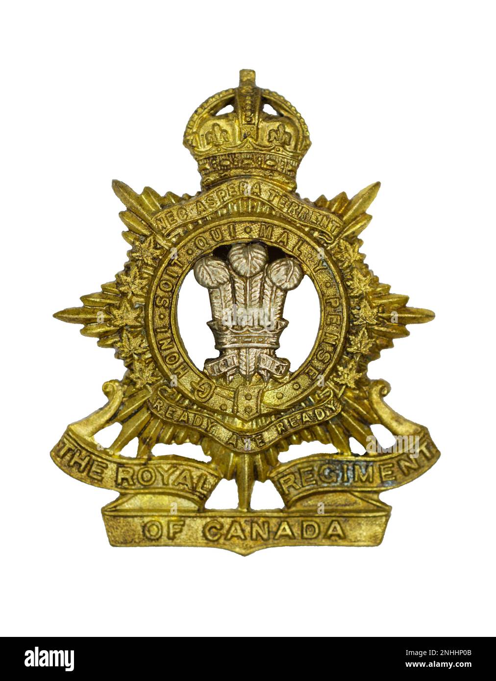 L'insigne de la PAC du Royal Regiment of Canada c.1939-1952. Banque D'Images