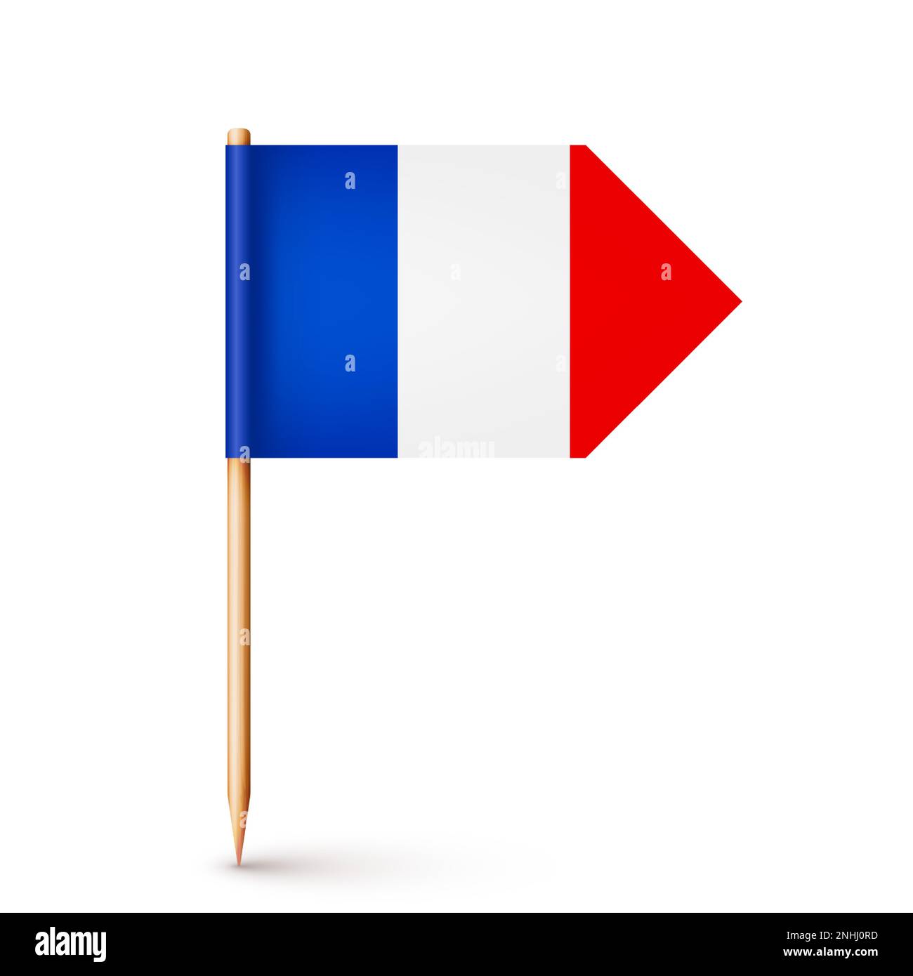 Lot De 100 Cure-dents Avec Drapeau En Papier Kraft - 3,5x2,5 Cm, Pour Décorations Apéritifs