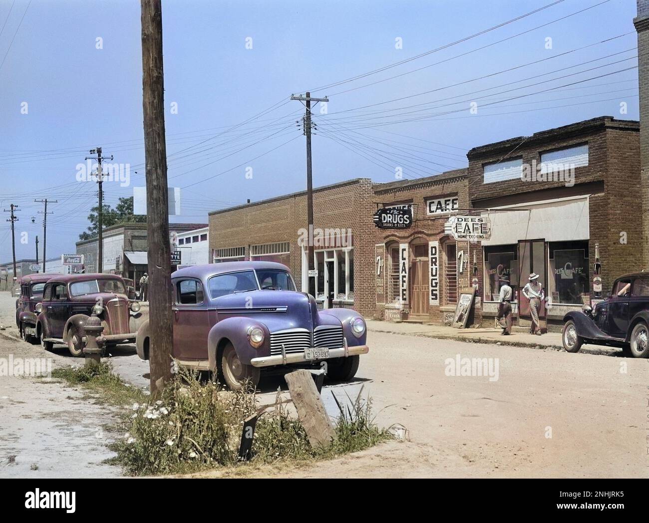 Main Street, Childersburg, Alabama, Etats-Unis, Jack Delano, ÉTATS-UNIS Office of War information, mai 1941 Banque D'Images