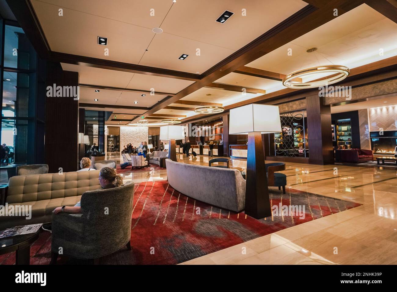 Hall de l'hôtel Omni Nashville, Nashville, Tennessee Banque D'Images