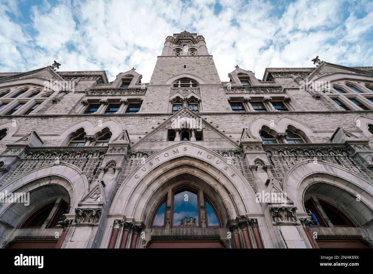 Douane House Nashville, bâtiment historique du gouvernement, style victorien gothique, premier bureau de poste de Nashville Banque D'Images