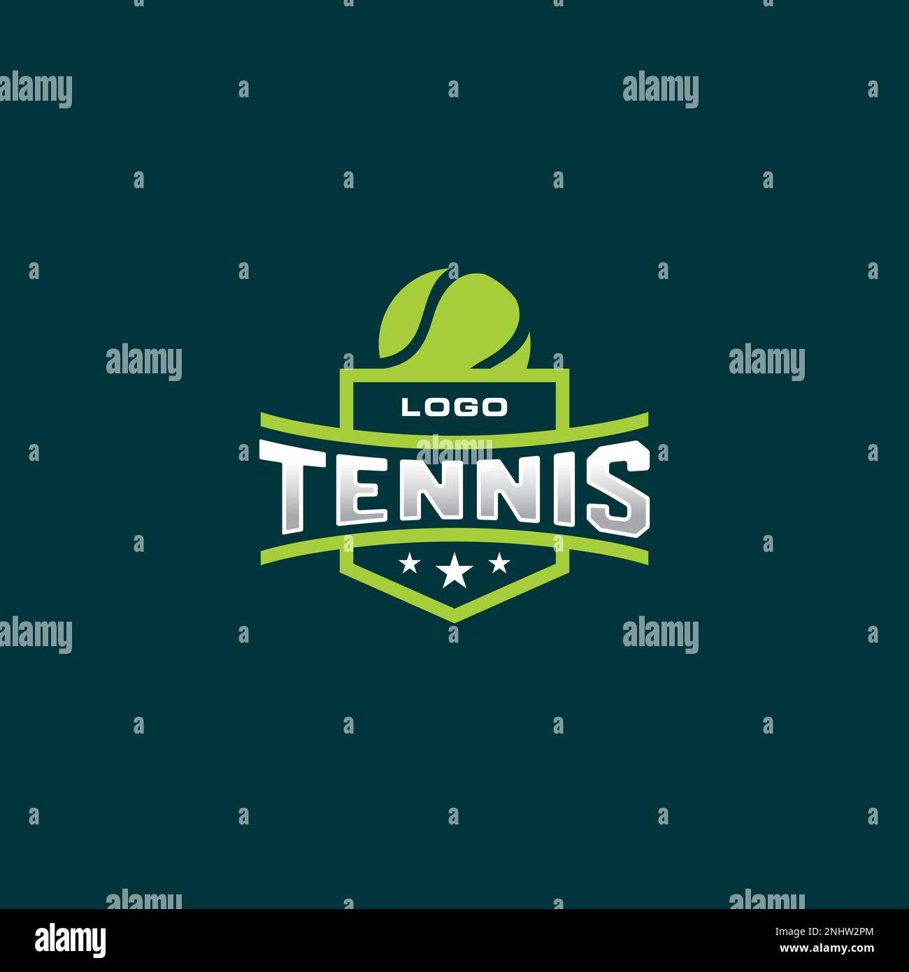 Logo tennis Emblem Vintage Design. Logo du club de tennis Illustration de Vecteur