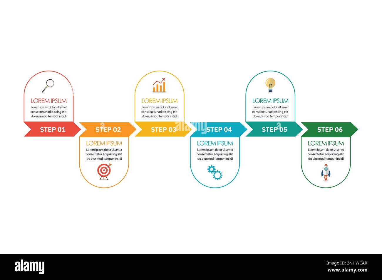 Infographie sur les modèles d'étapes chronologiques. Illustration ...
