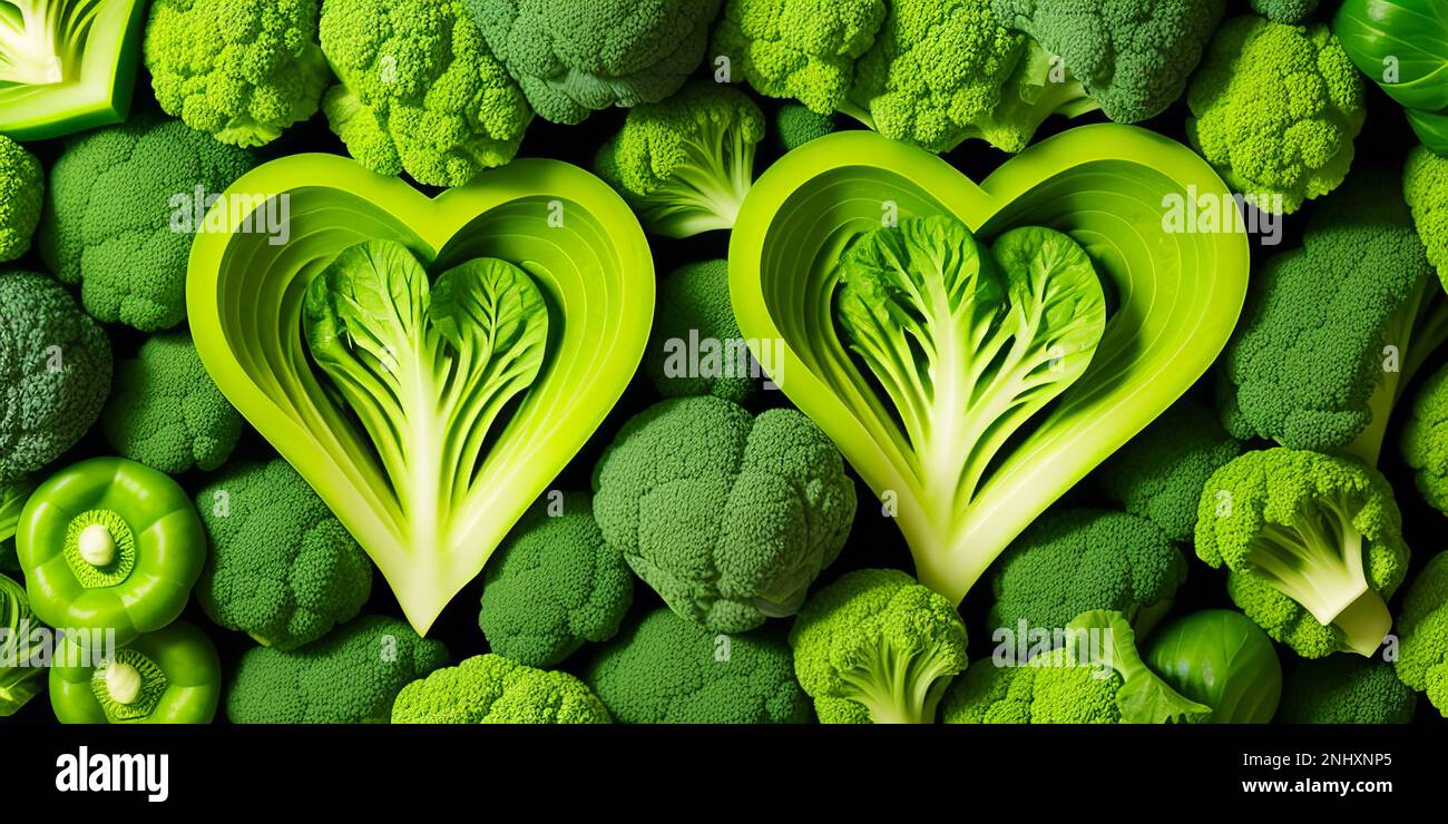 fond de légumes verts. Les légumes verts et le fond de la nourriture feuillue comme concept de saine alimentation de jardin frais produit organiquement cultivé comme symbole Banque D'Images