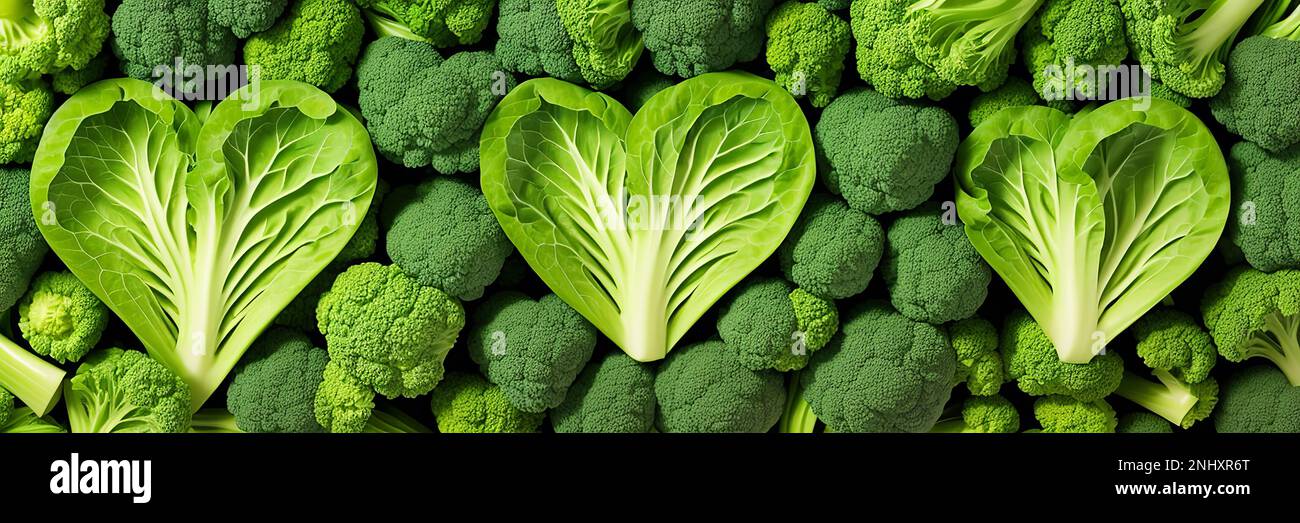 Forme de coeur vert par les légumes. Légumes verts et arrière-plan de la nourriture feuillue comme concept de saine alimentation de produits frais de jardin cultivés de façon organique comme sym Banque D'Images