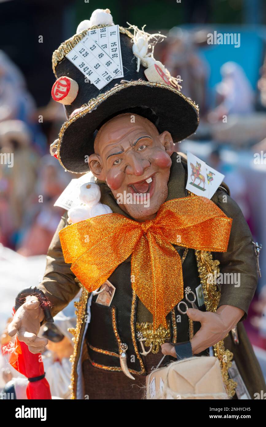 Sciò Sciò ou Hunchback Lucky traditionnel masque napolitain Banque D'Images