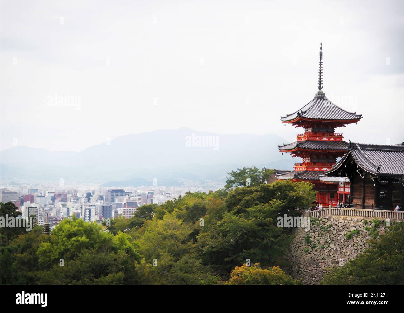 Kyoto, Japon - sept, 2017 : Pagode du temple bouddhiste Kiyomizu-Dera Banque D'Images