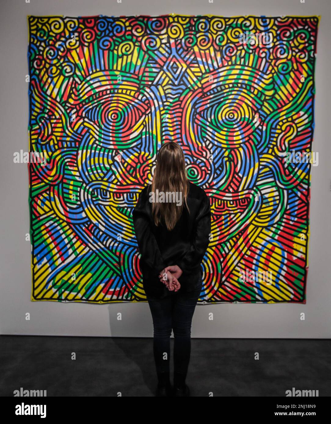 Londres Royaume-Uni 22 Fév 2023 Keith Haring,Untitled est £1 500 000-2 000 000 Paul Quezada-Neiman/AlamyLive News Banque D'Images