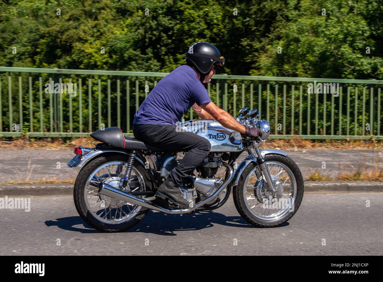 1958 50s années 50 TRITON DOMINATOR 650cc essence classique Vinatge moto, 'café Racer' avec un cadre Norton et un moteur Triumph. Banque D'Images