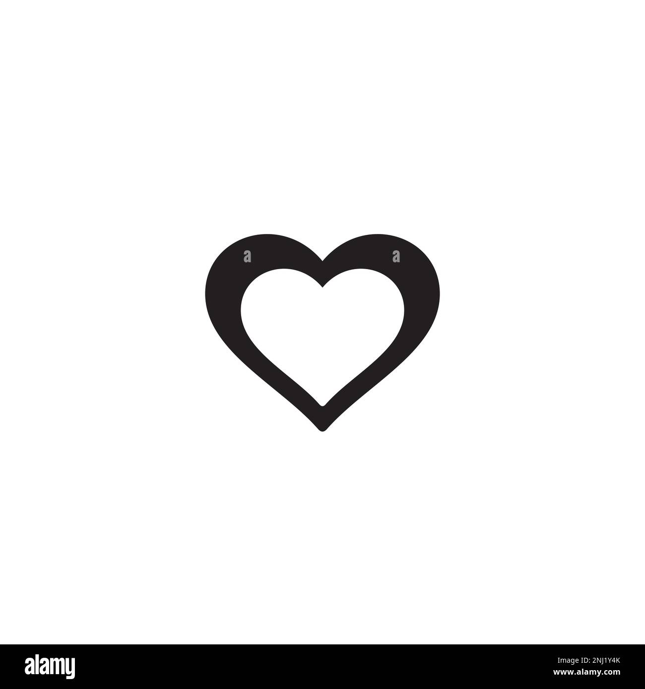 Logo en forme de coeur ou motif d'icône Illustration de Vecteur