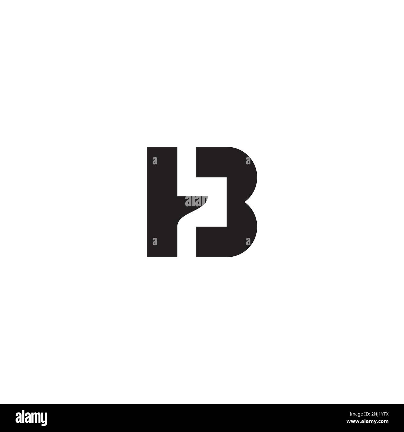 Logo ou icône lettre HB, IB ou B. Illustration de Vecteur