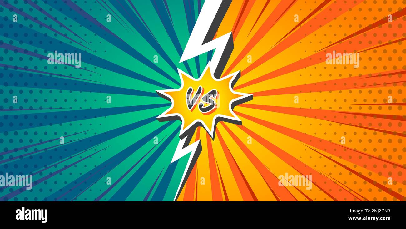 Comparaison avec fond vectoriel orange vert rétro Illustration de Vecteur