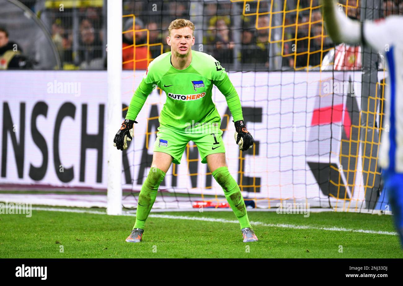Bundesliga, signal Iduna Park Dortmund: Borussia Dortmund vs Hertha BSC Berlin; Oliver Christensen (HBB) Banque D'Images