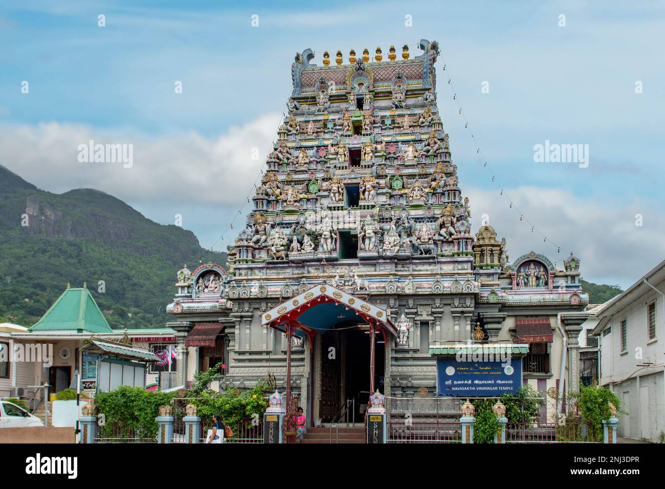 Arul Mihu Navasakthi Vinayagar Temple, Victoria, île Mahé, Seychelles Banque D'Images