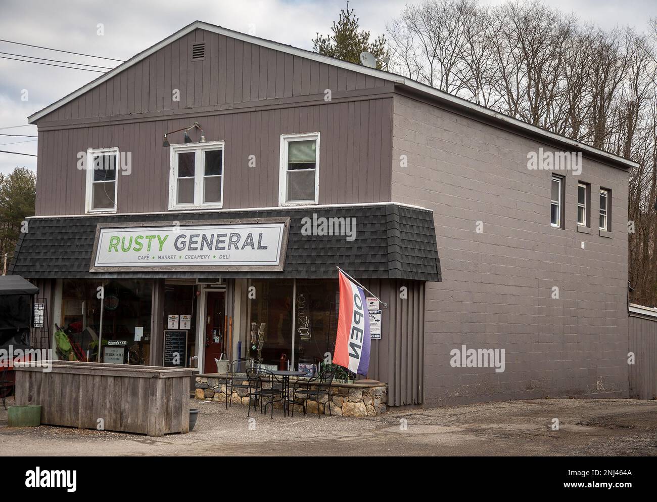 Un magasin général dans le Connecticut rural Banque D'Images