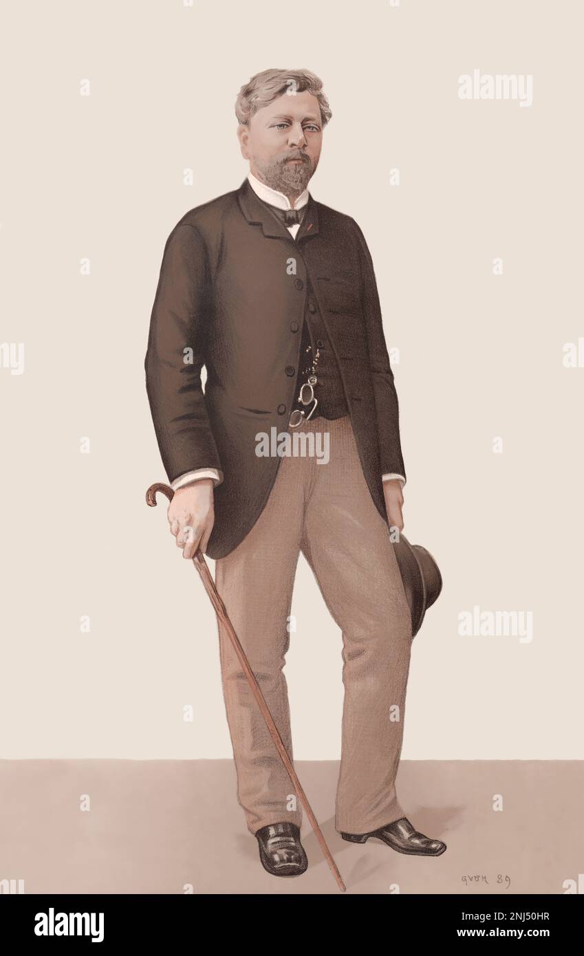 Alexandre Gustave Eiffel, 1832 – 1923, ingénieur français, après Vanity Fair, 1889 Banque D'Images