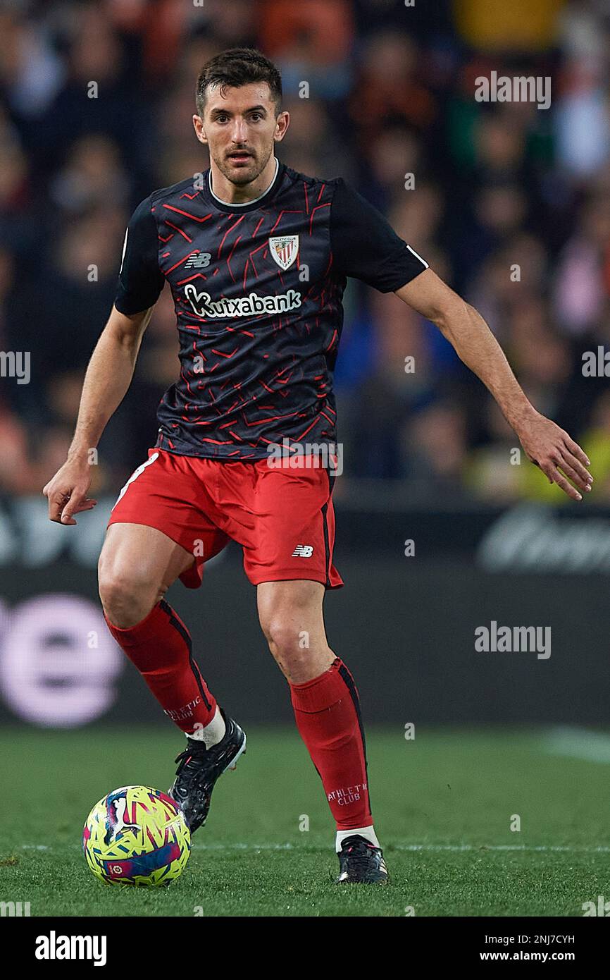 Dani Vivian de l'Athlétisme de Bilbao pendant le match de la Liga entre Valence et le Club Athlétique a joué au stade Mestalla sur 11 février à Valence, Espagne. (Photo de PRESSIN) Banque D'Images