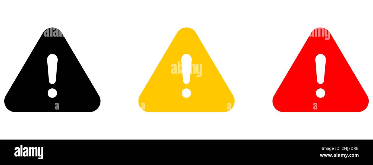 Mise en garde. Points d'exclamation Illustration de Vecteur