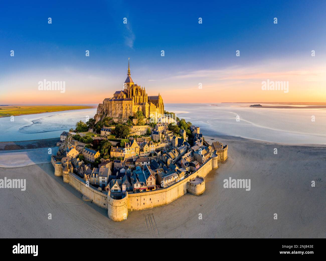 Mont Saint Michel, Manche Normany, France Banque D'Images