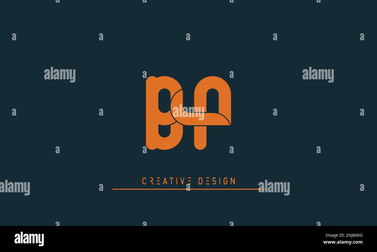 Lettres de l'alphabet initiales Monogram logo BP , PB Illustration de Vecteur