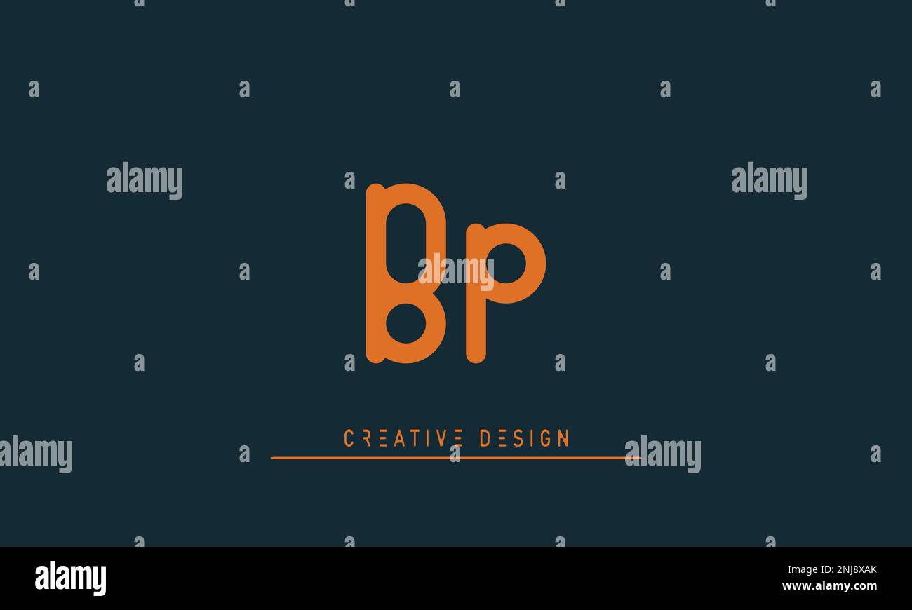 Lettres de l'alphabet initiales Monogram logo BP , PB Illustration de Vecteur