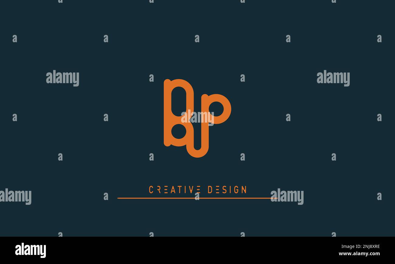 Lettres de l'alphabet initiales Monogram logo BP , PB Illustration de Vecteur
