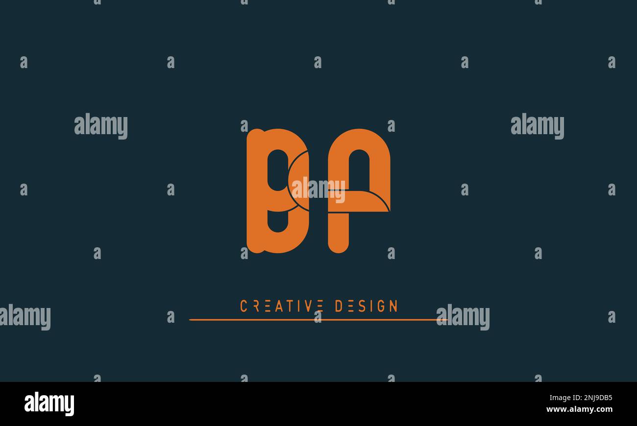 Lettres de l'alphabet initiales Monogram logo BP , PB Illustration de Vecteur