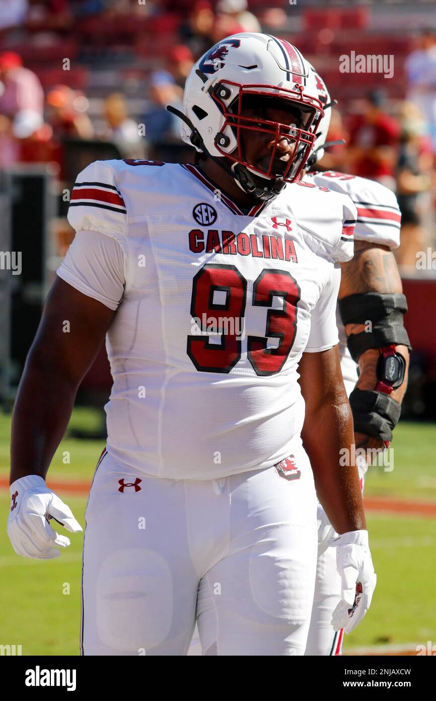 FAYETTEVILLE, AR - SEPTEMBER 10: South Carolina Gamecocks defensive lineman Nick Barrett (93) before the college football game between the South Carolina Gamecocks and Arkansas Razorbacks on September 10, 2022, at Donald W. Reynolds Razorback Stadium in Fayetteville, Arkansas. (Photo by Andy Altenburger/Icon Sportswire) (Icon Sportswire via AP Images) Banque D'Images