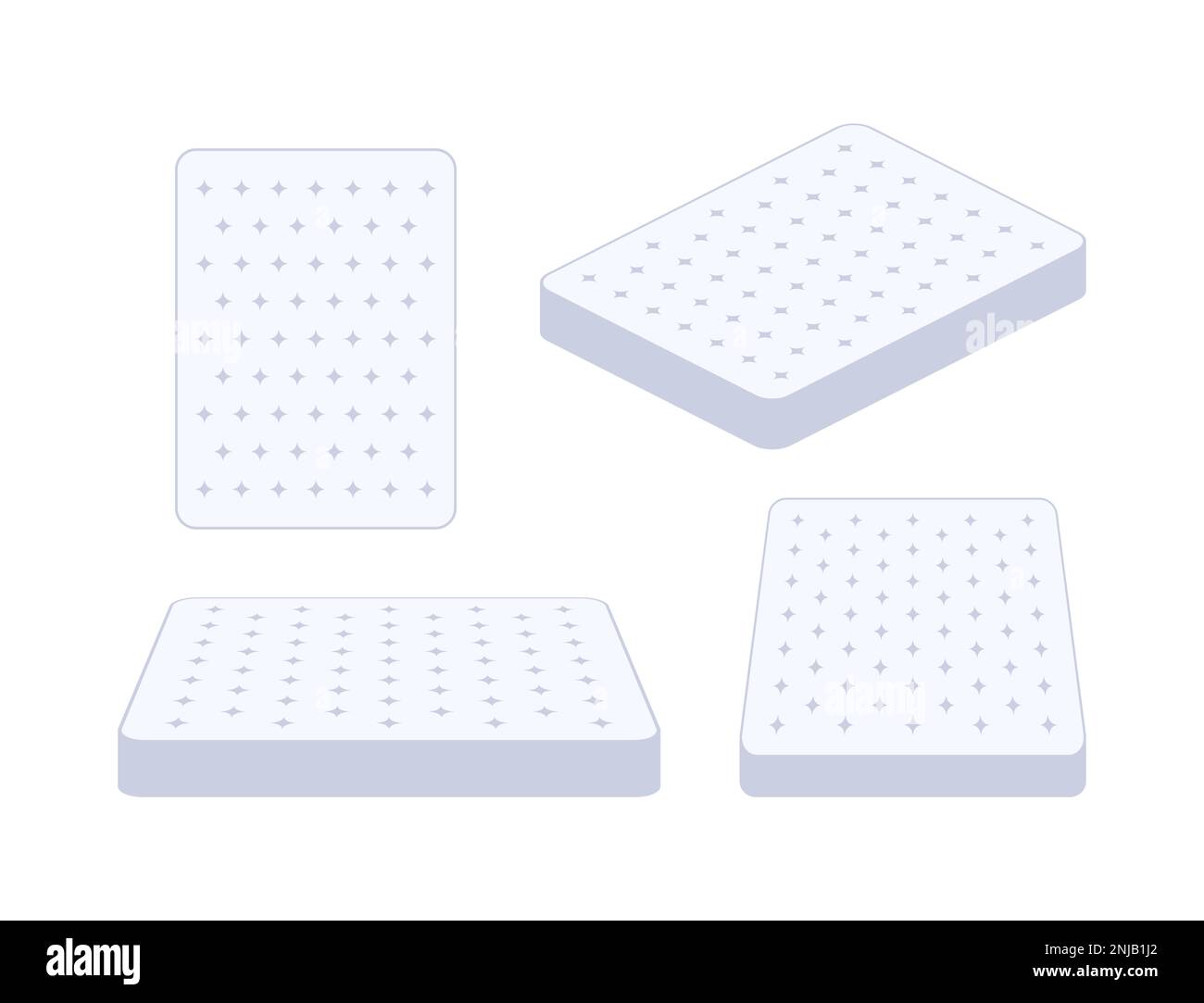 Lit double. Confortable matelas double, superbe design pour toutes les utilisations. Concept de sommeil. Icône de matelas. Illustration du stock vectoriel. Illustration de Vecteur