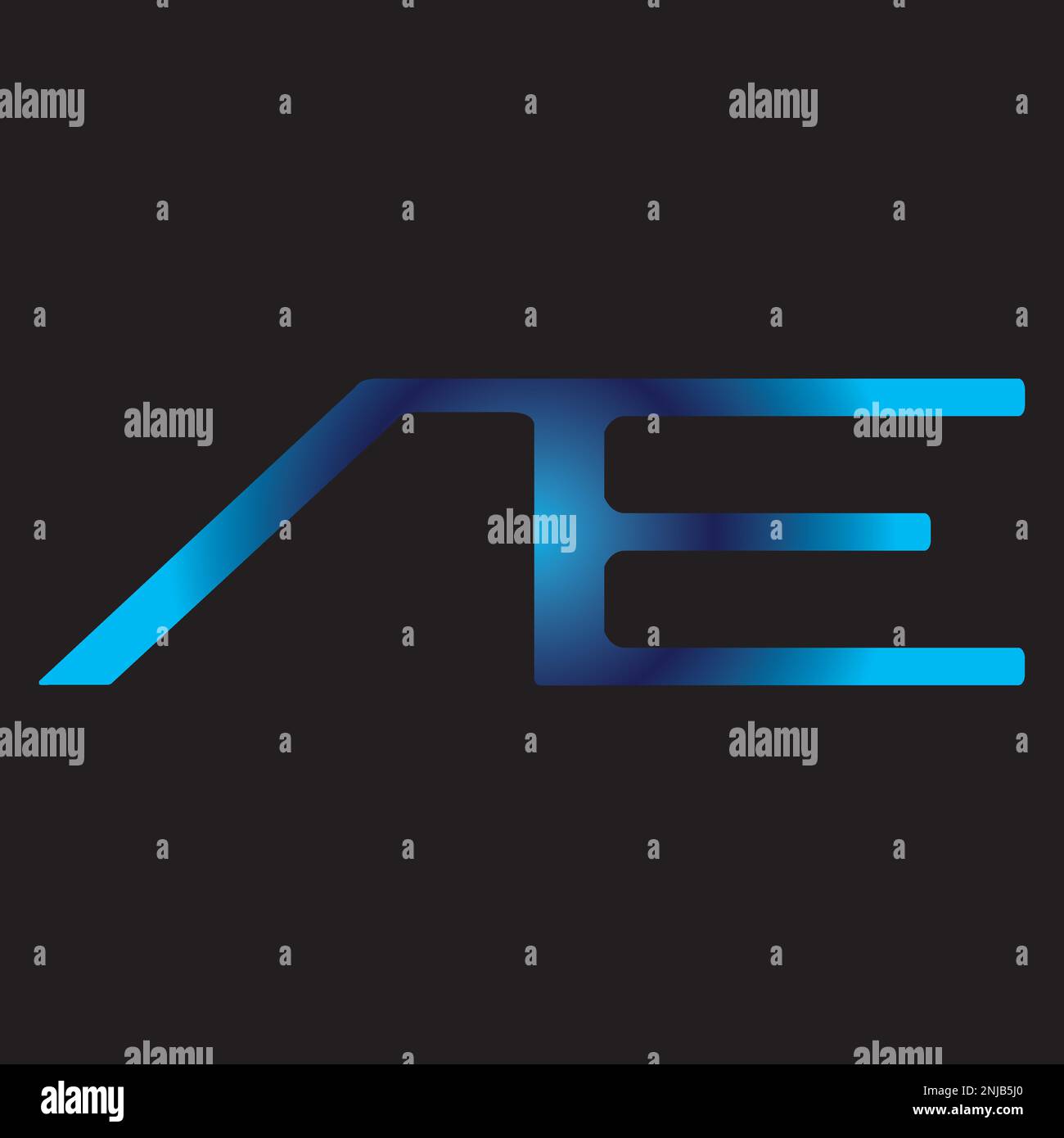 A E lettre nouveau logo design , bleu Illustration de Vecteur