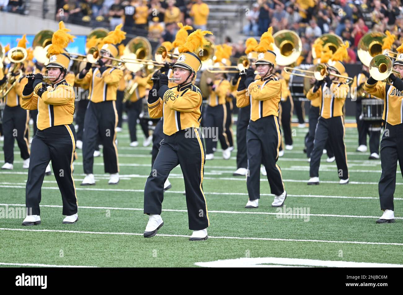 IOWA CITY/, IA SEPTEMBER 10 The Hawkeye Marching Band performs