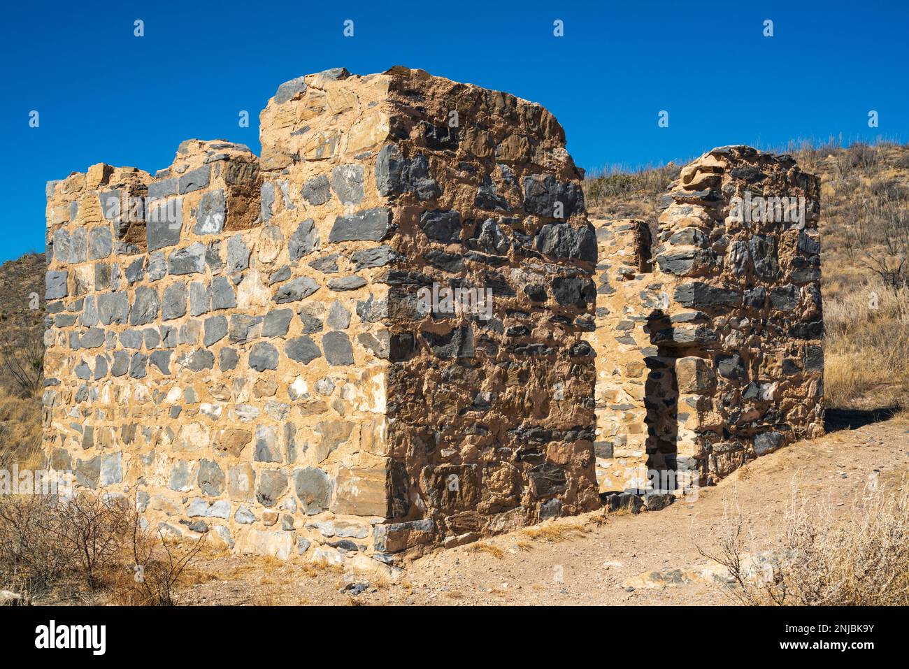 Ruines du site historique national de fort Bowie dans le sud-est de l'Arizona Banque D'Images