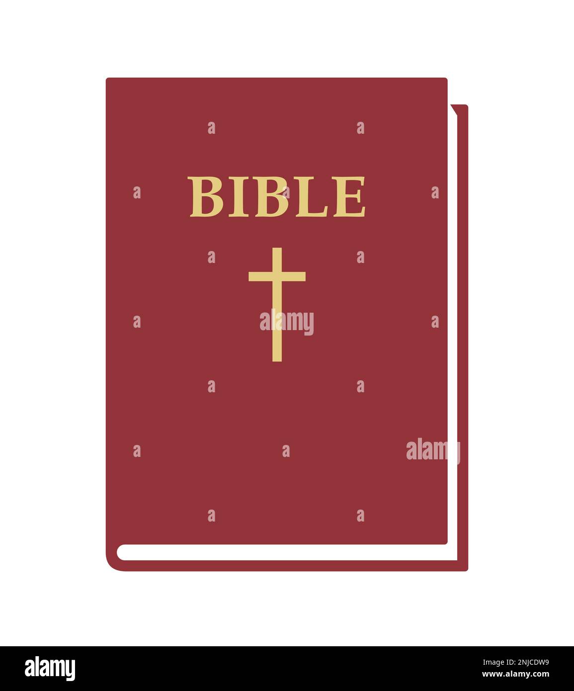 Sainte bible - illustration vectorielle en livre fermé isolée sur blanc Illustration de Vecteur