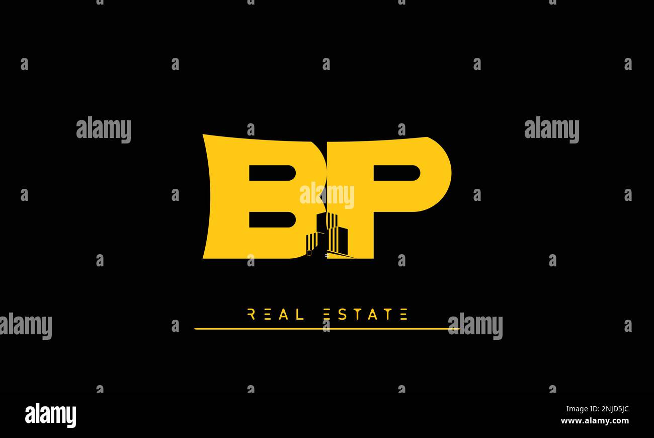 Lettres immobilières initiales Monogram logo BP , PB Illustration de Vecteur