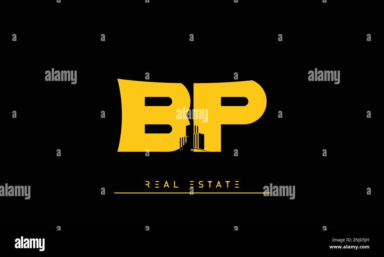Lettres immobilières initiales Monogram logo BP , PB Illustration de Vecteur