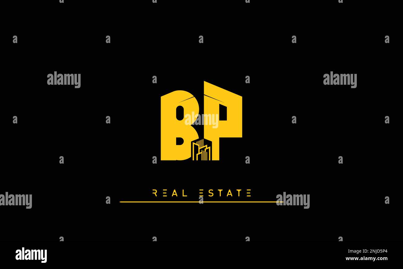Lettres immobilières initiales Monogram logo BP , PB Illustration de Vecteur