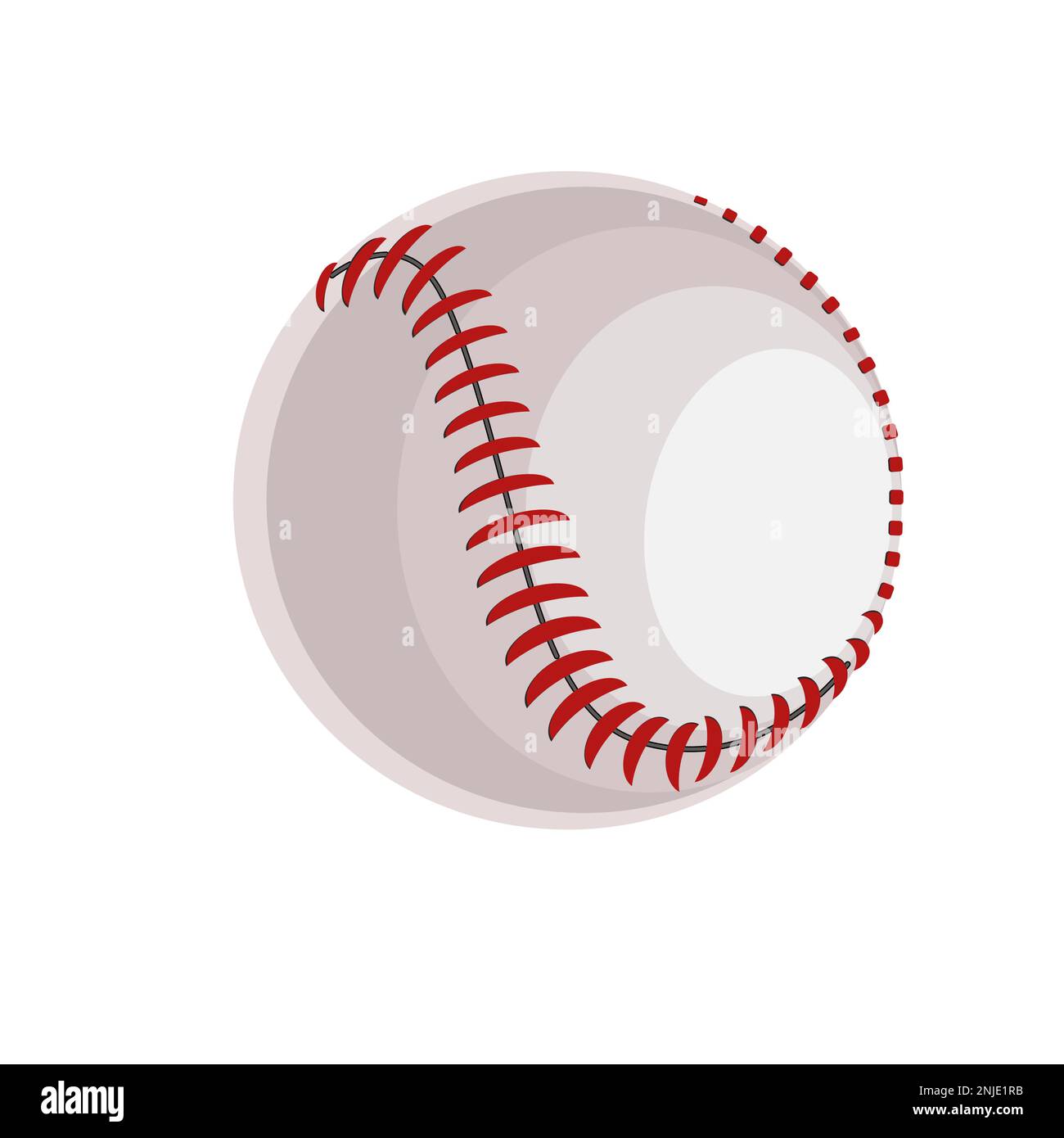 Balle de baseball en illustration vectorielle plate Illustration de Vecteur